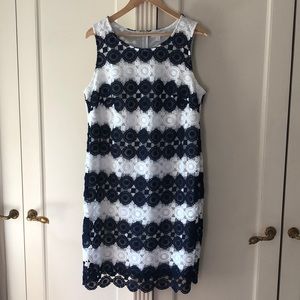 Charter Club blue and white lace dress